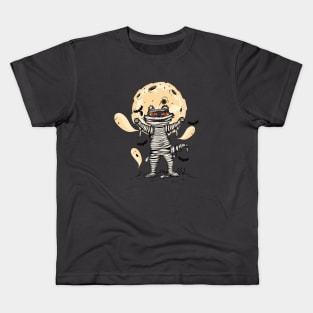 Mummy Cat and Ghosts Kids T-Shirt